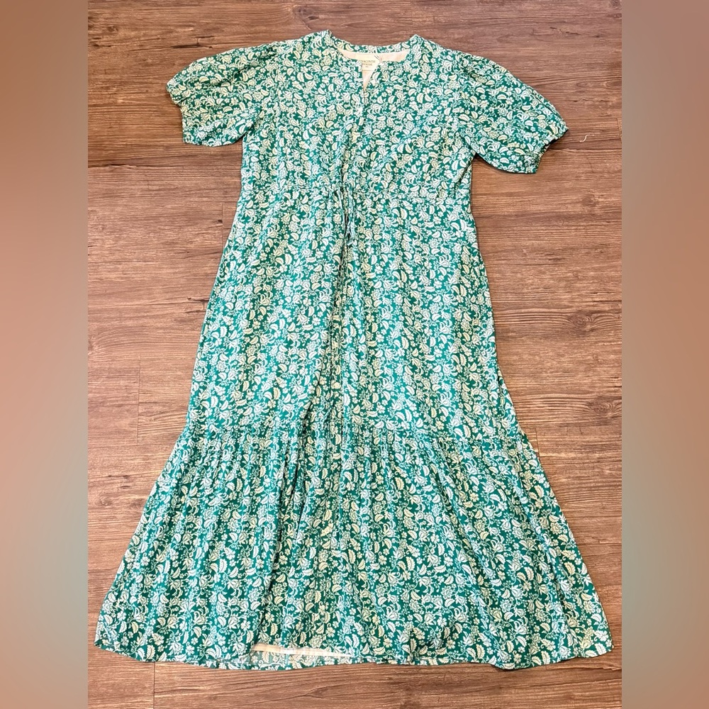 Tuckernuck Hyacinth House Green White Floral Maxi Dress Women’s Size XXL - Picture 3 of 7